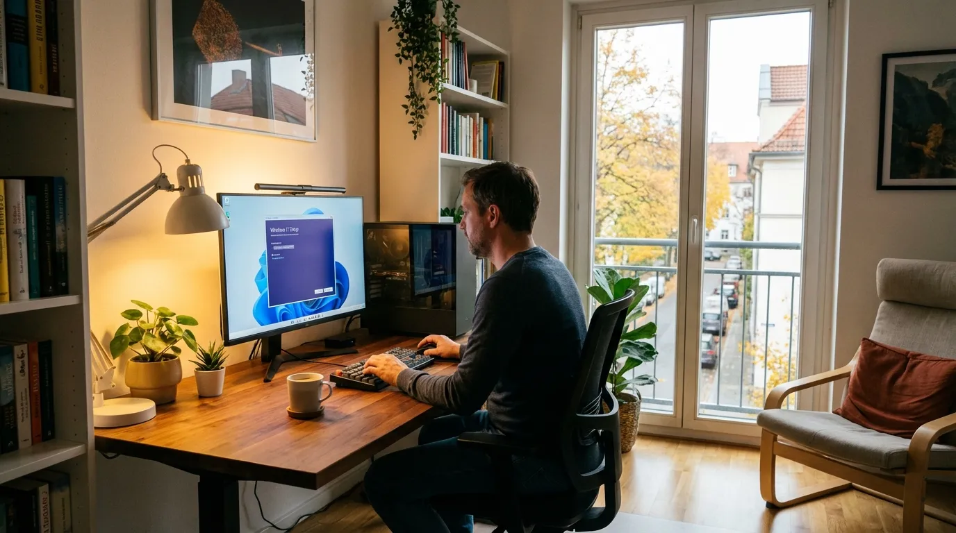 Installation von Word 2024 auf einem Windows-PC im Heimbüro