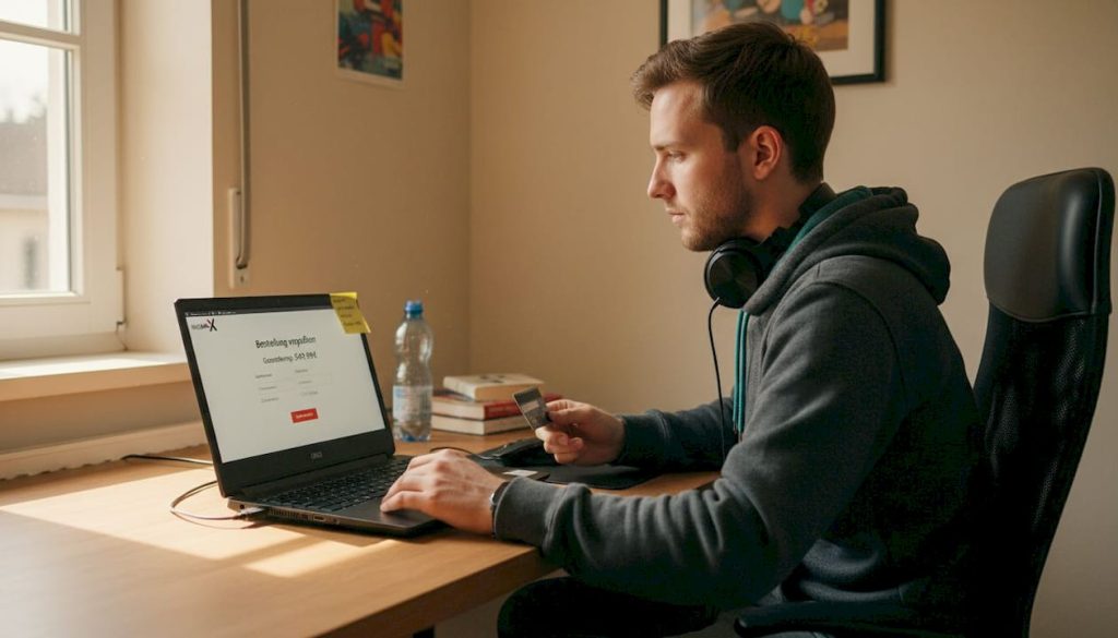 Gamer prüft, ob der Online-Shop wirklich sicher ist