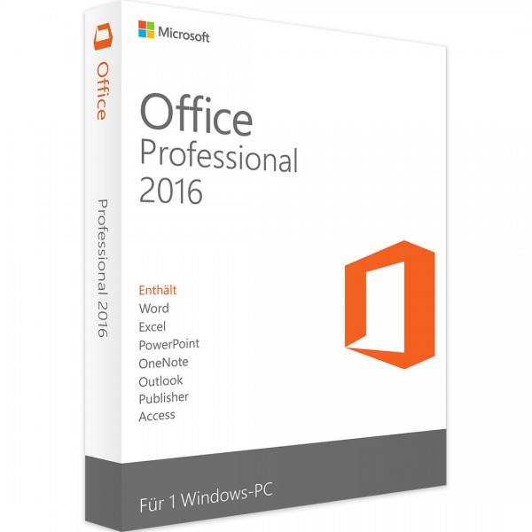 Microsoft Office 2016 Professional 32/64 Bit Vollversion